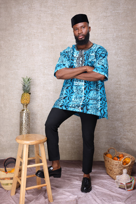 Authentic African batik shirt.