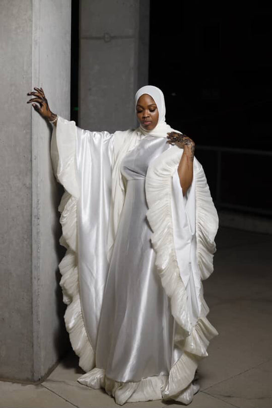 Luxe premium white 🤍 bubu/kaftan gown.