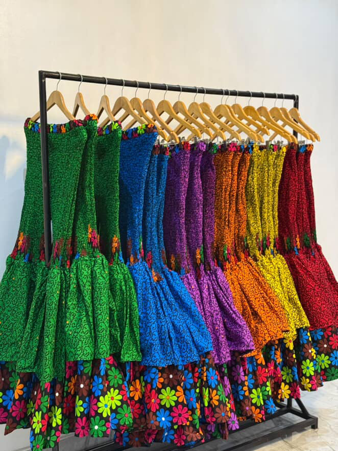 African print stretchy high-waist flare leg pants.