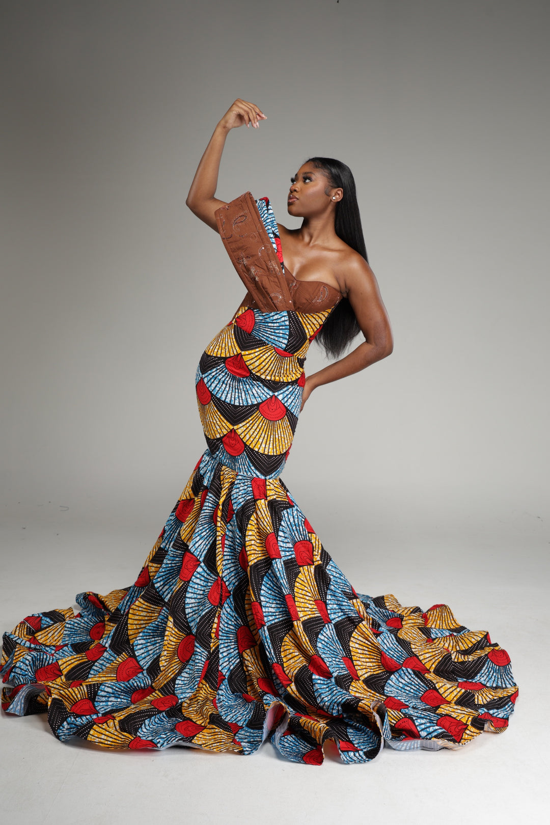 African print mermaid dress 👗 African print prom/wedding dress.