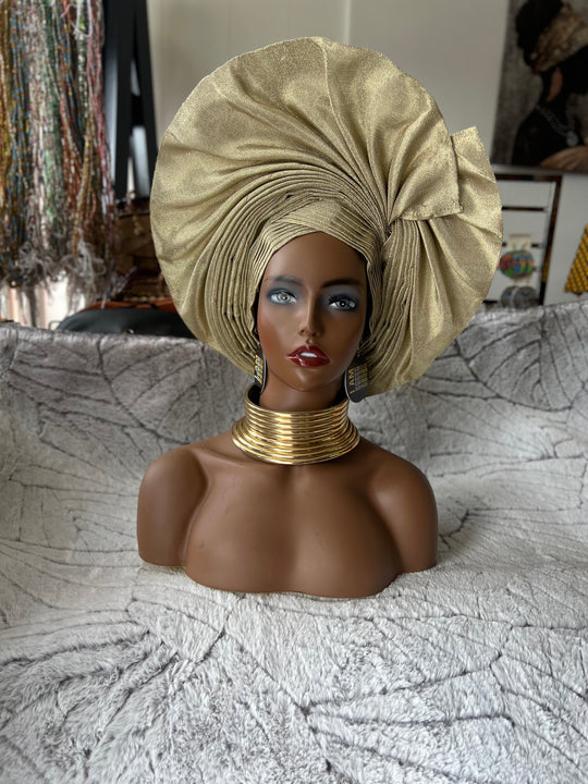 Traditional Autogele, Ready to wear head tie/headgear, Asooke, traditional gele.