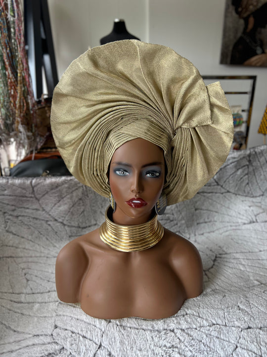 Traditional Autogele, Ready to wear head tie/headgear, Asooke, traditional gele.