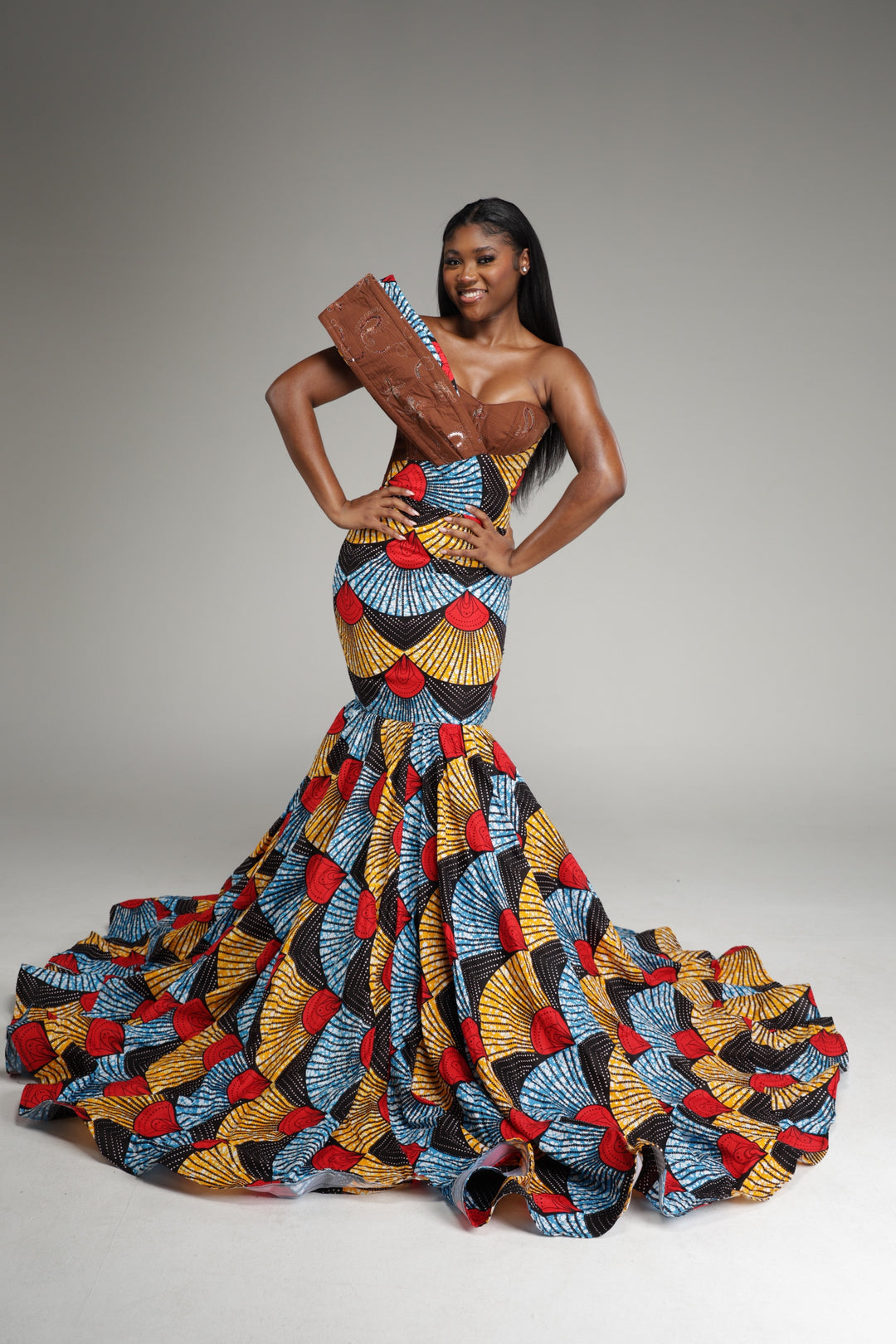 African print mermaid dress 👗 African print prom/wedding dress.