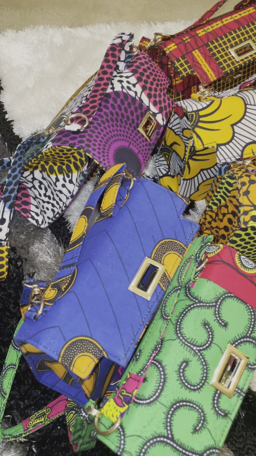 African print handmade handbags