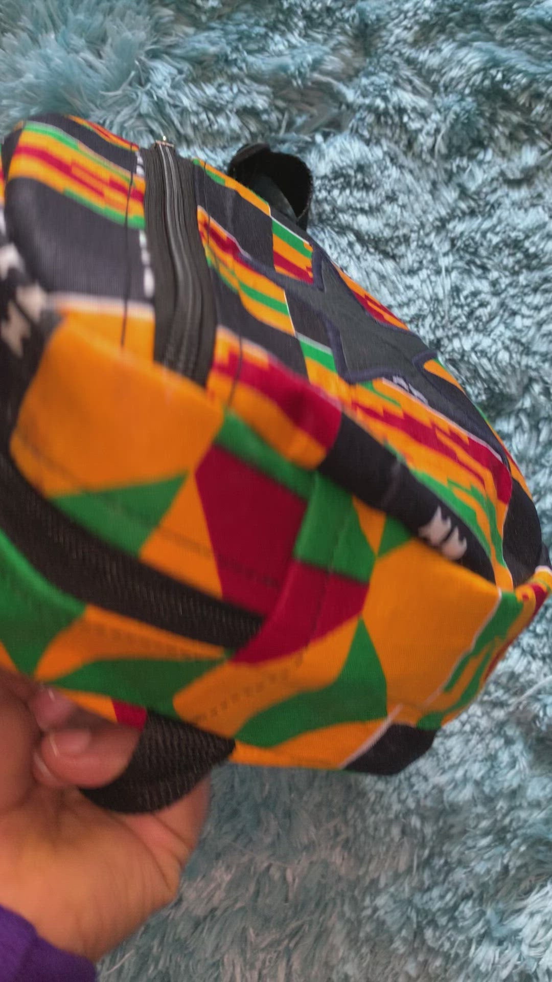 Kente print fanny pack