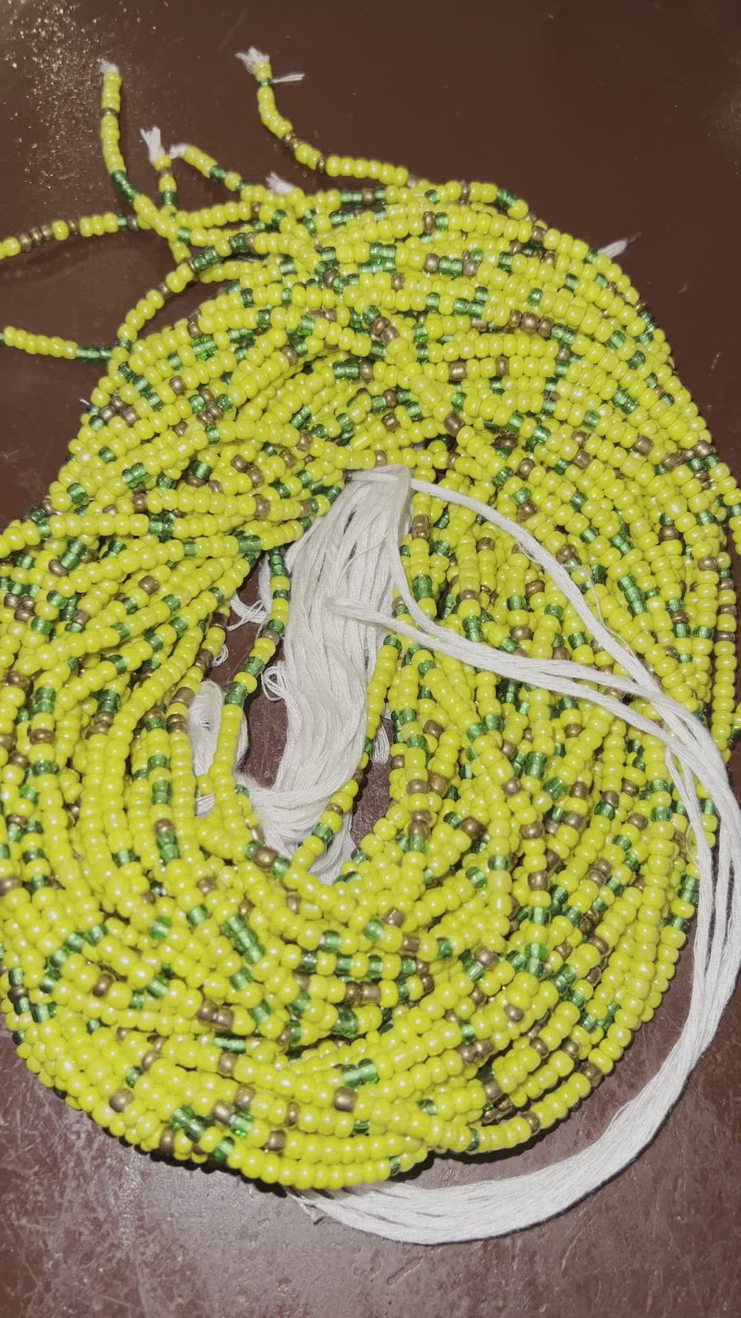 Green and yellow waist beads 🔥