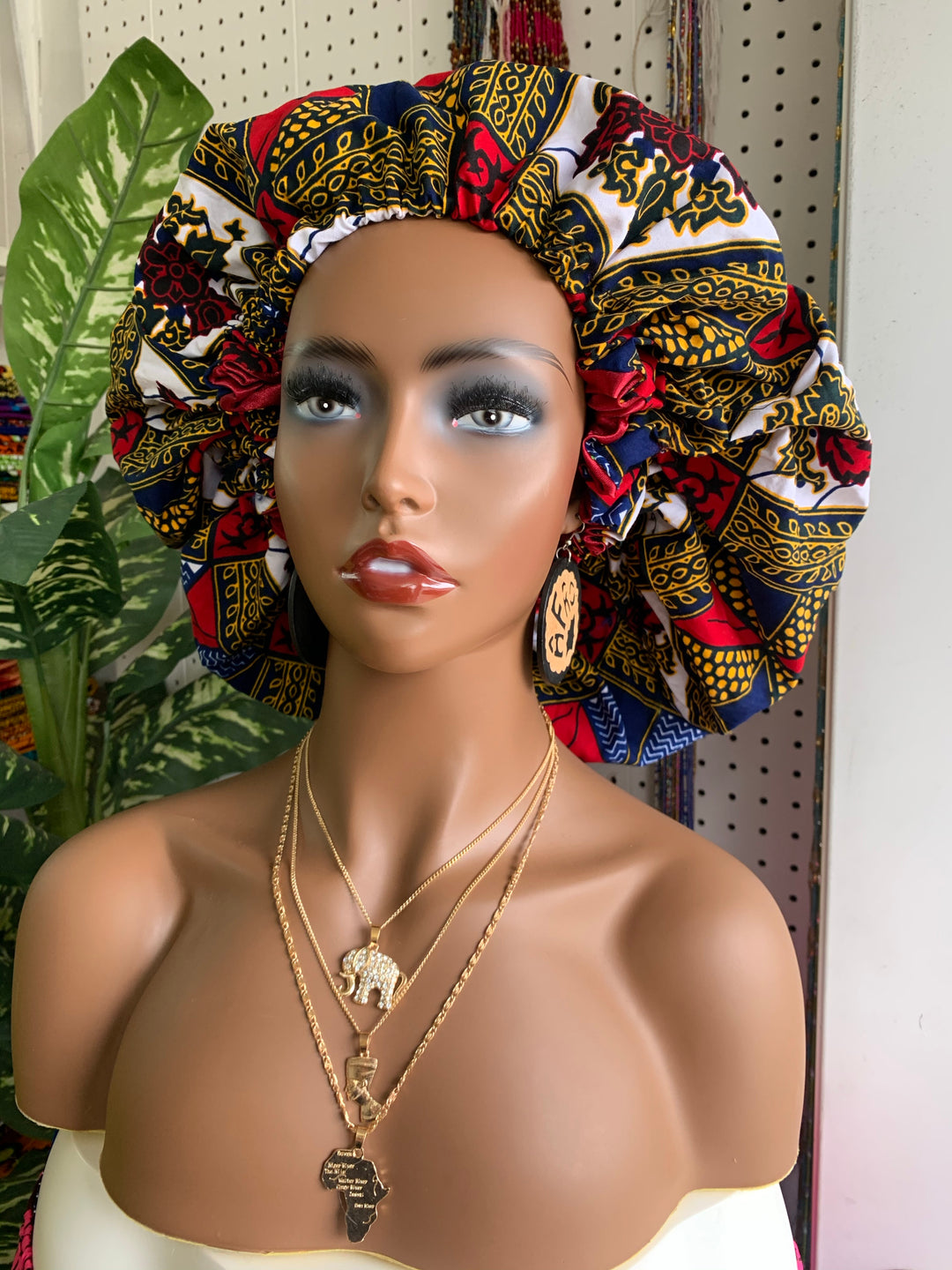 African print reversible hair bonnets - K.D.Kollections Store