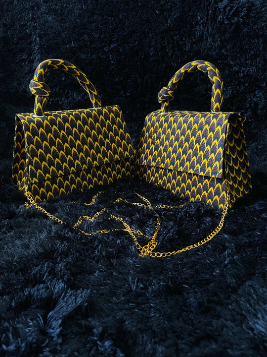 African print mini handbags