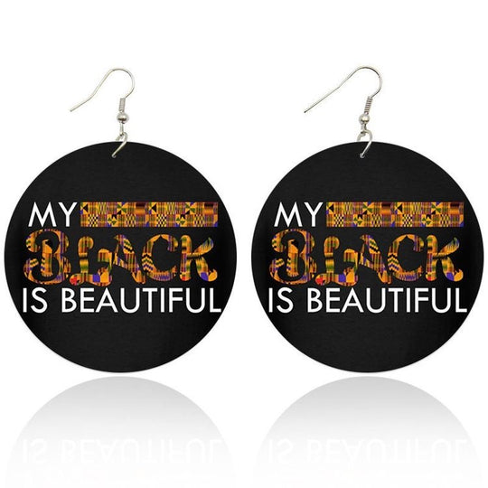 African wooden earrings