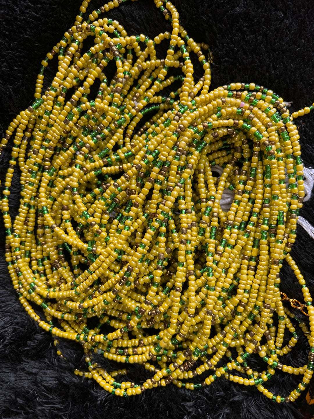 Green and yellow waist beads 🔥