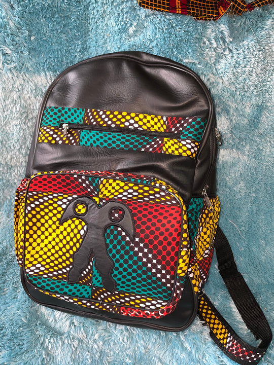 Large African print backpack🔥