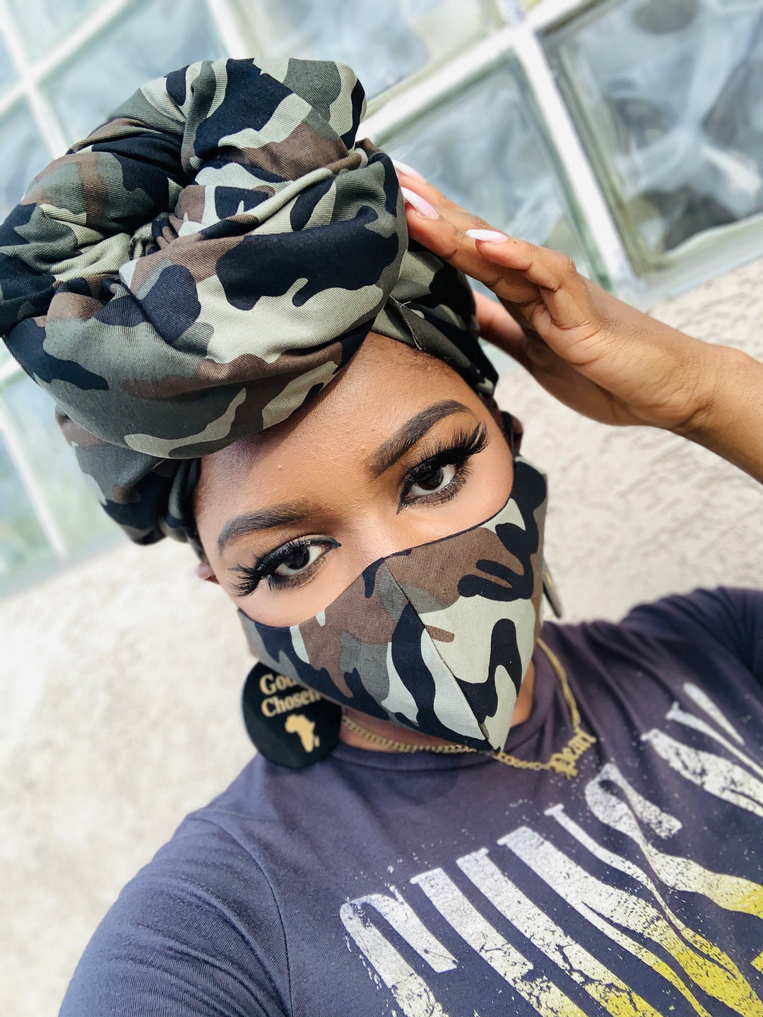 Cami Face Mask & Head Wrap Set - K.D.Kollections Store