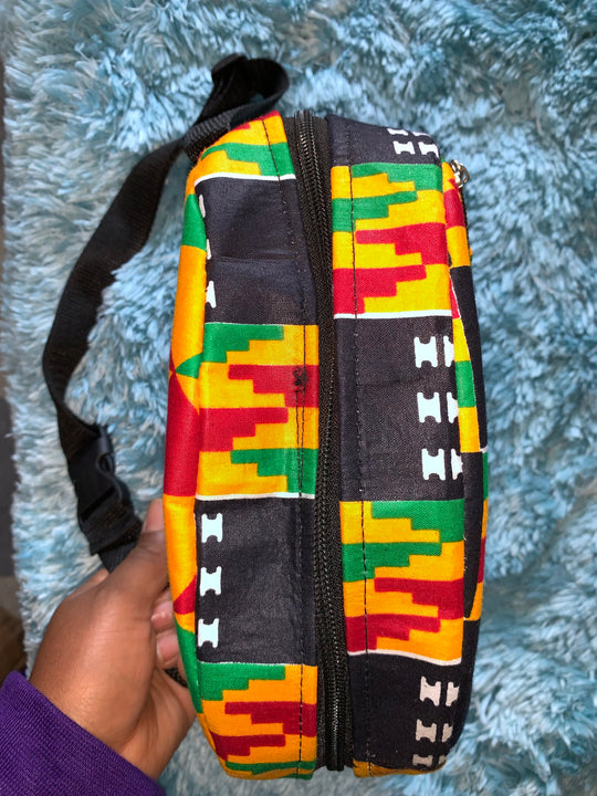 Kente print fanny pack - K.D.Kollections Store