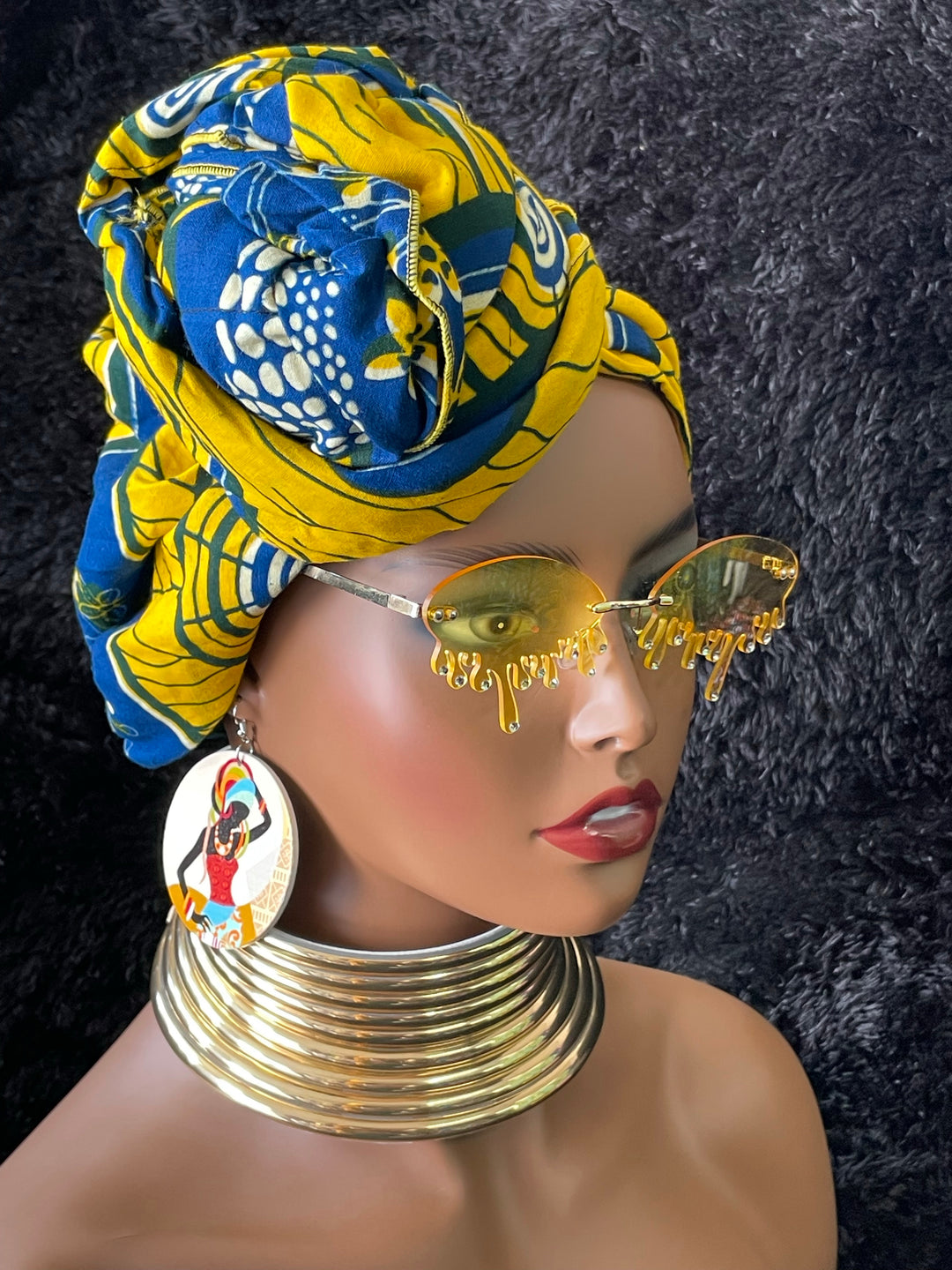 African print pre-tied headwrap/turban