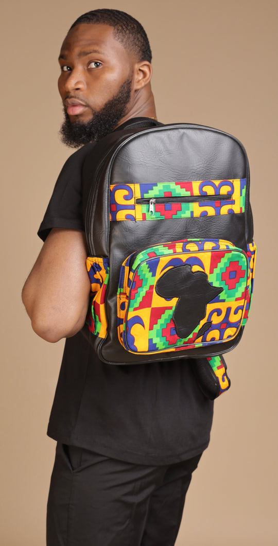 Large African print backpack backpack🔥