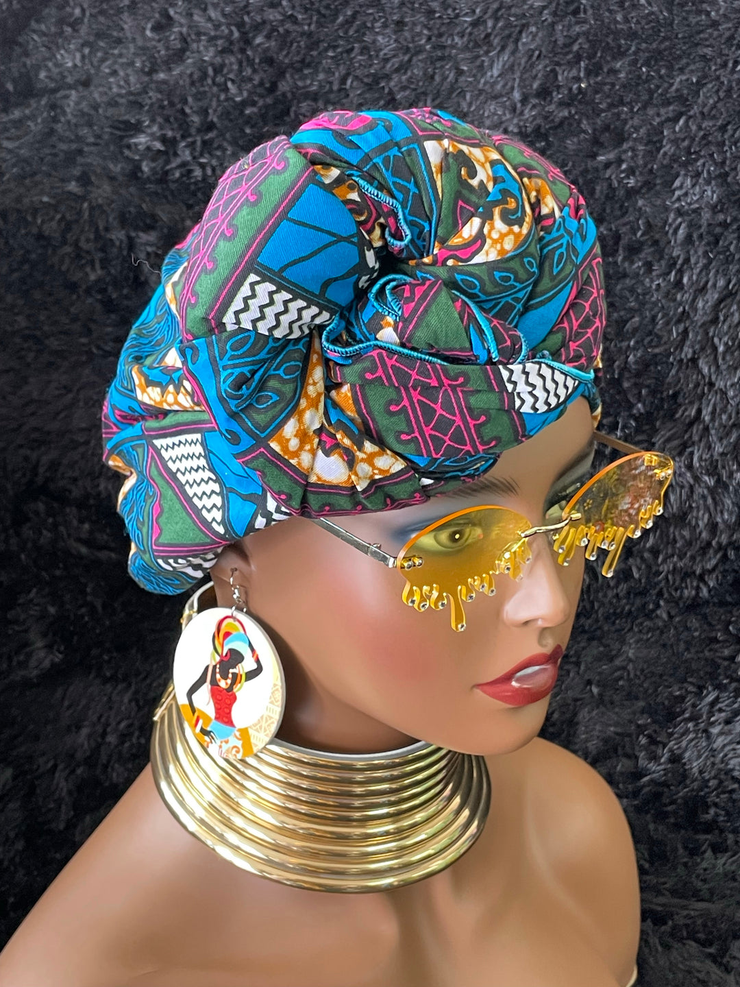 African print pre-tied headwrap/turban