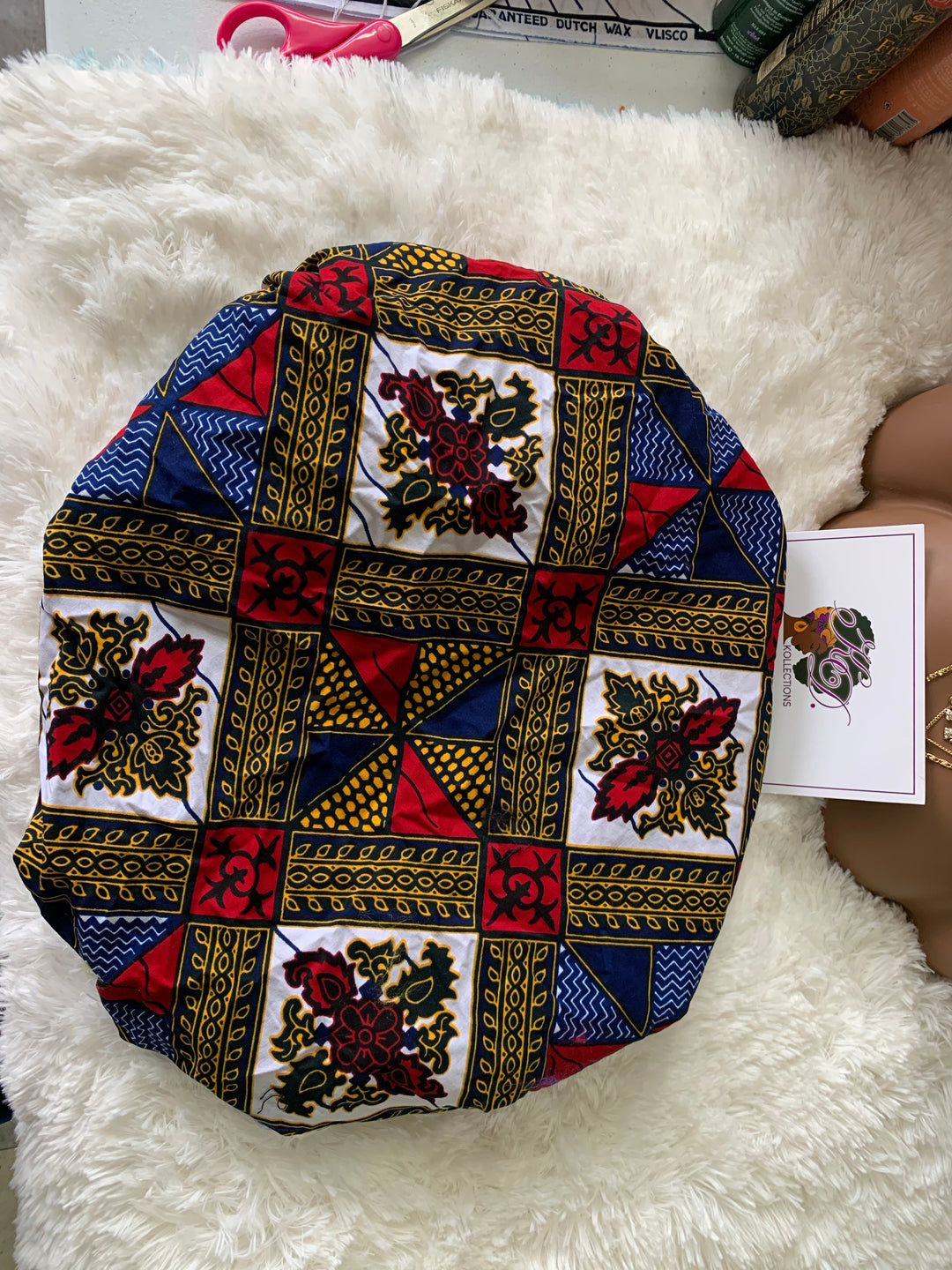 African print reversible hair bonnets - K.D.Kollections Store