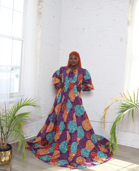 African print maxi/ball gown.💥