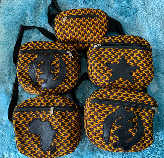 Authentic African Print waist bag. - K.D.Kollections Store