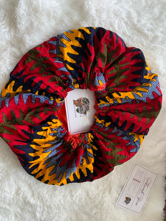 African print reversible hair bonnets - K.D.Kollections Store