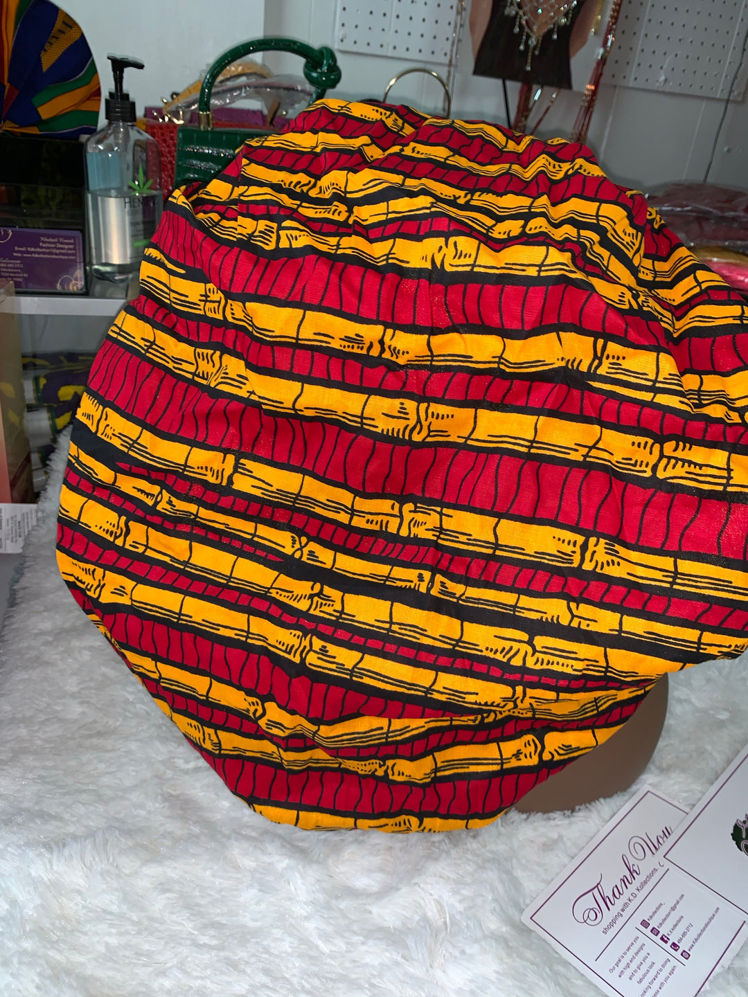 African print reversible hair bonnets - K.D.Kollections Store