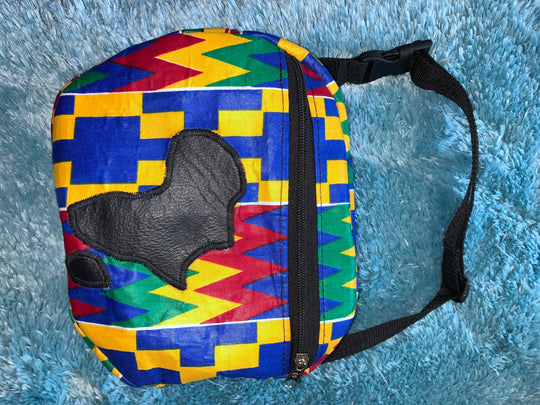 Kente print fanny pack - K.D.Kollections Store