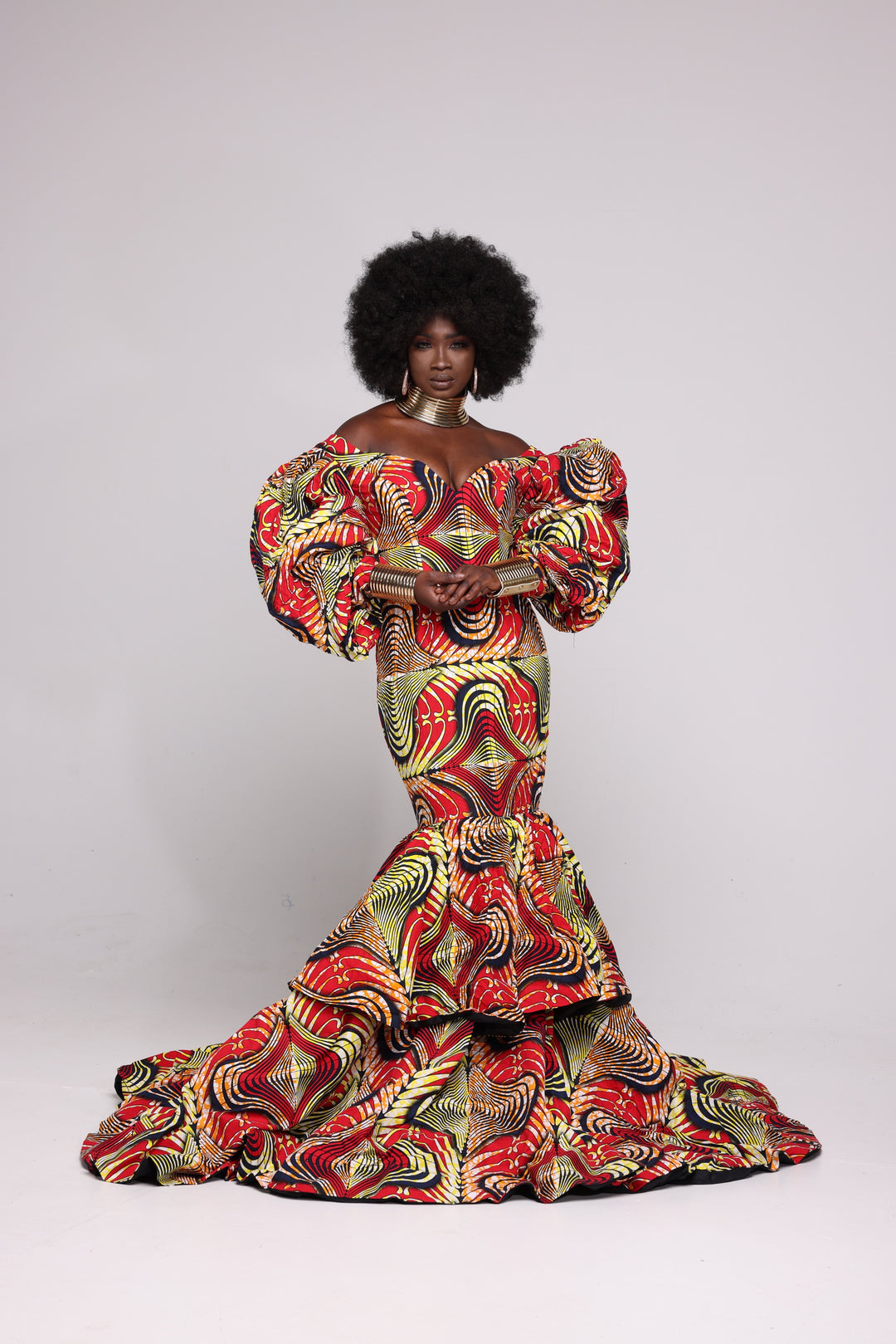 African Print Prom/Wedding dress.