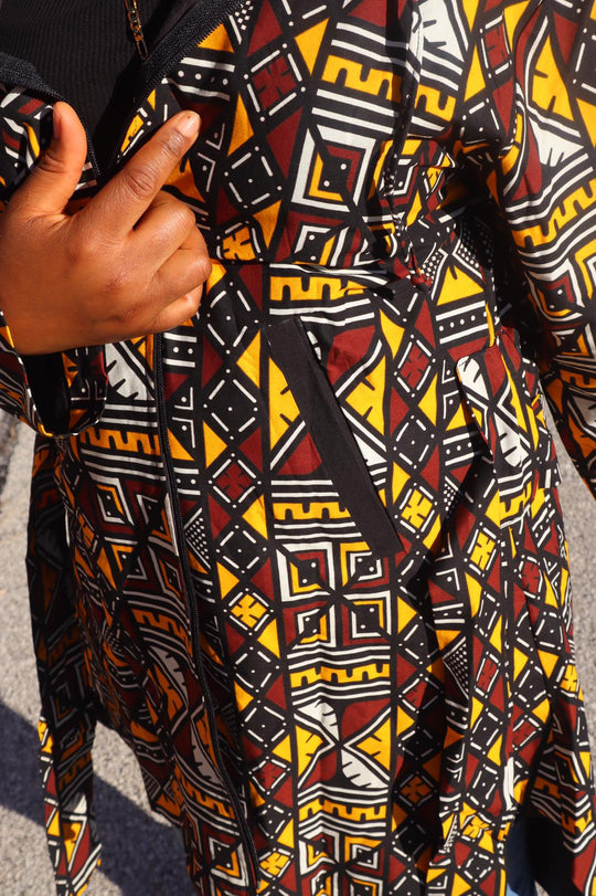 African print unisex hoodie jackets.