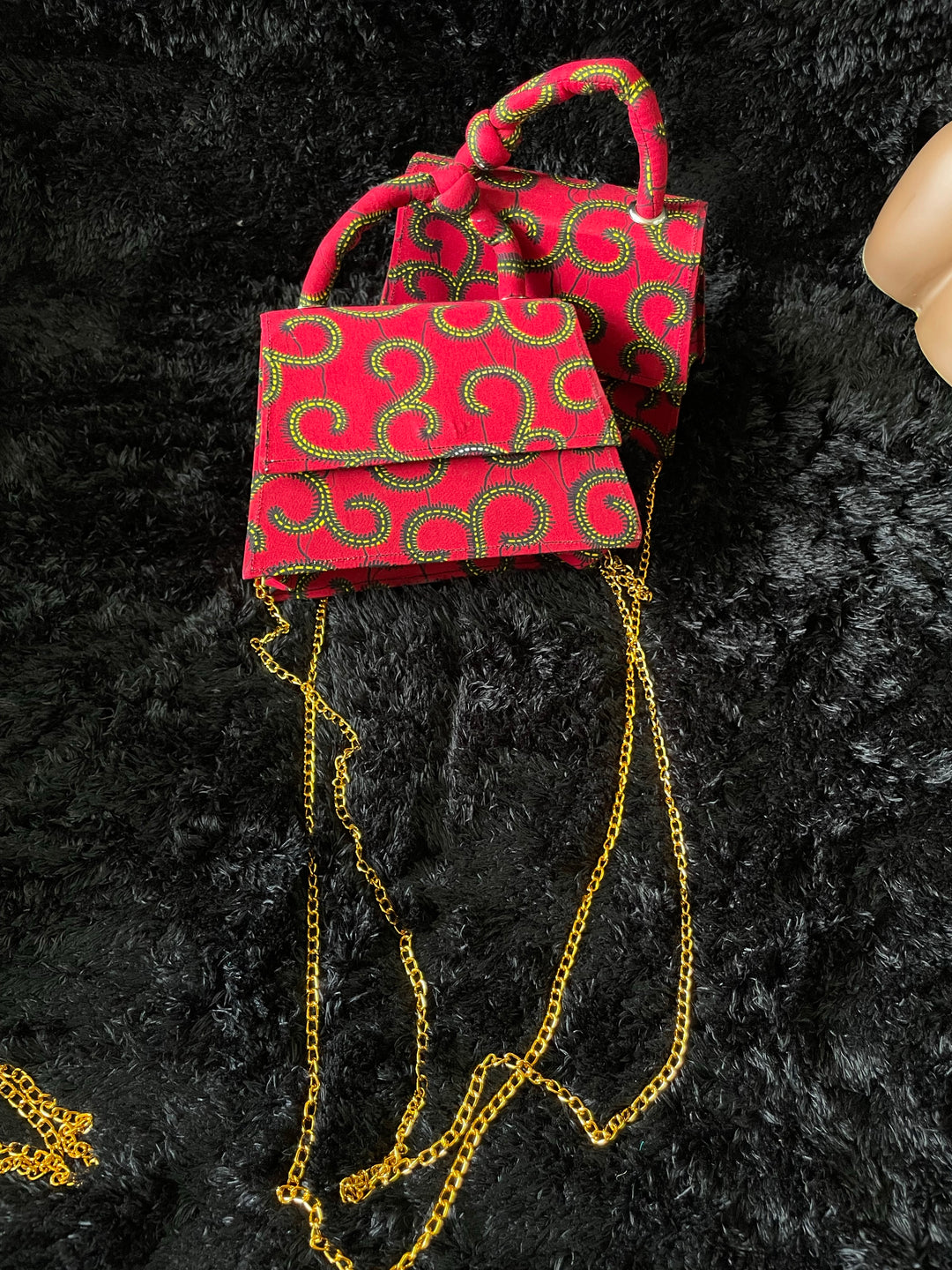 African print mini handbags