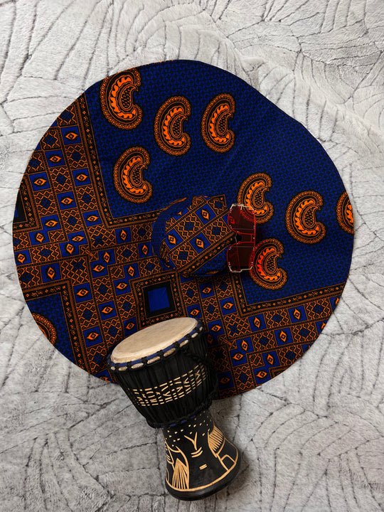 African print oversized summer hat.🔥