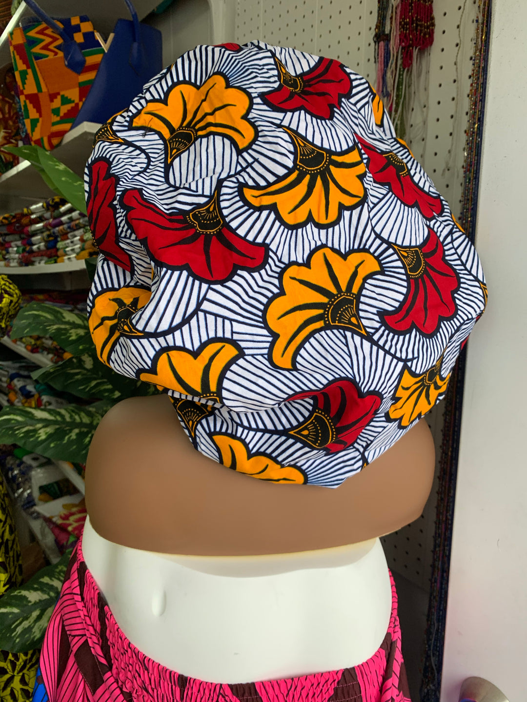 African print reversible hair bonnet - K.D.Kollections Store