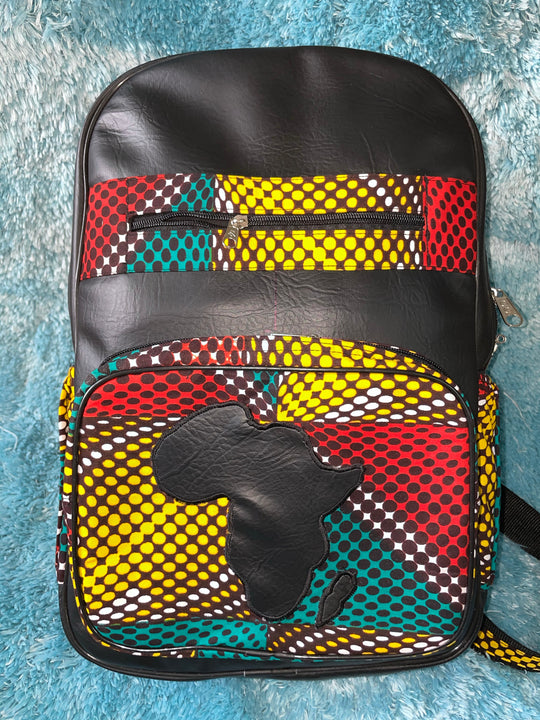 Large African print backpack🔥