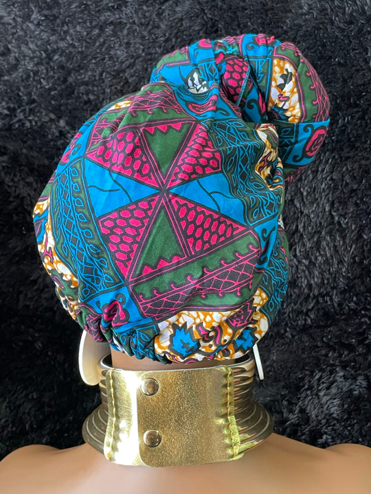 African print pre-tied headwrap/turban