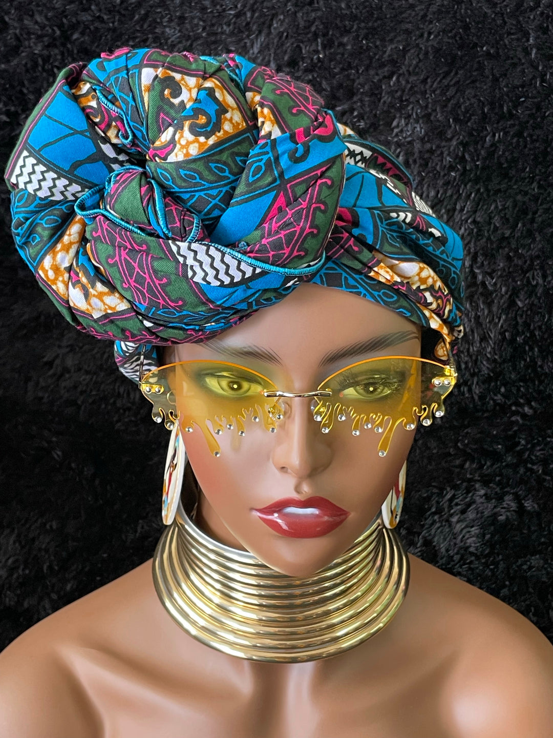 African print pre-tied headwrap/turban