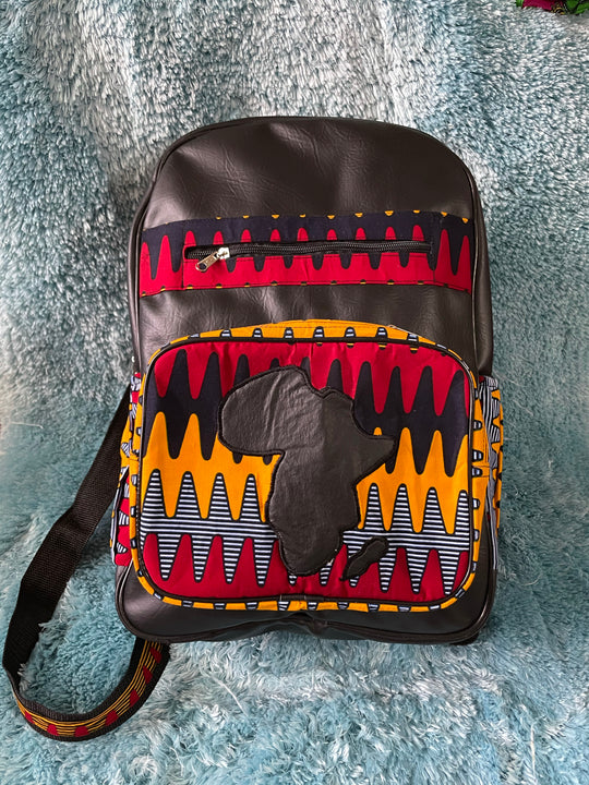 Large African print backpack🔥