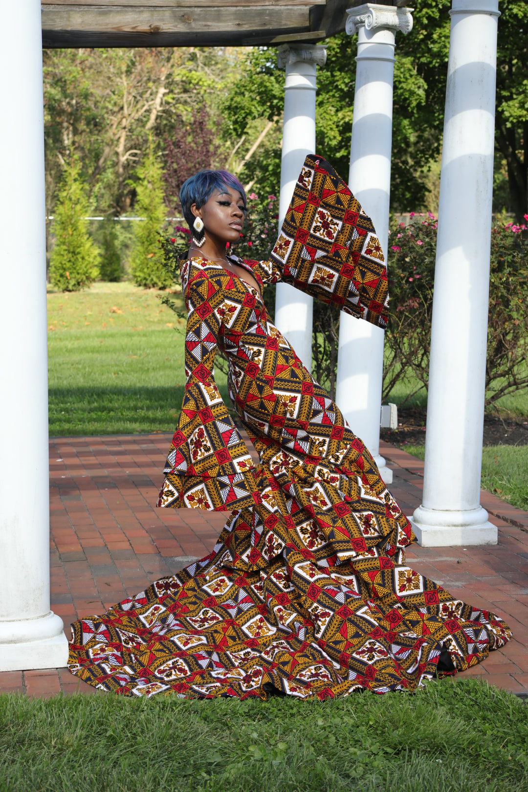 African print wedding/prom dress 👗