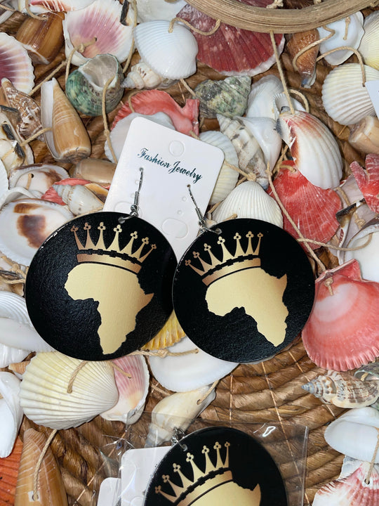 African Wooden Earrings.