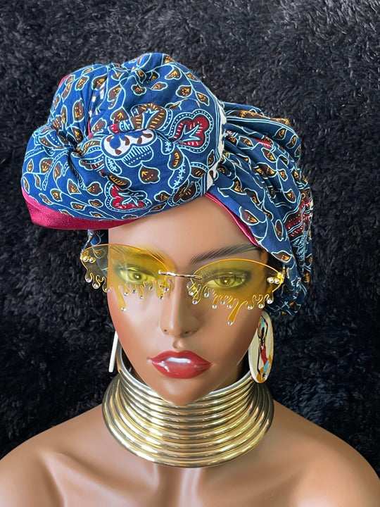 African print pre-tied headwrap/turban🔥