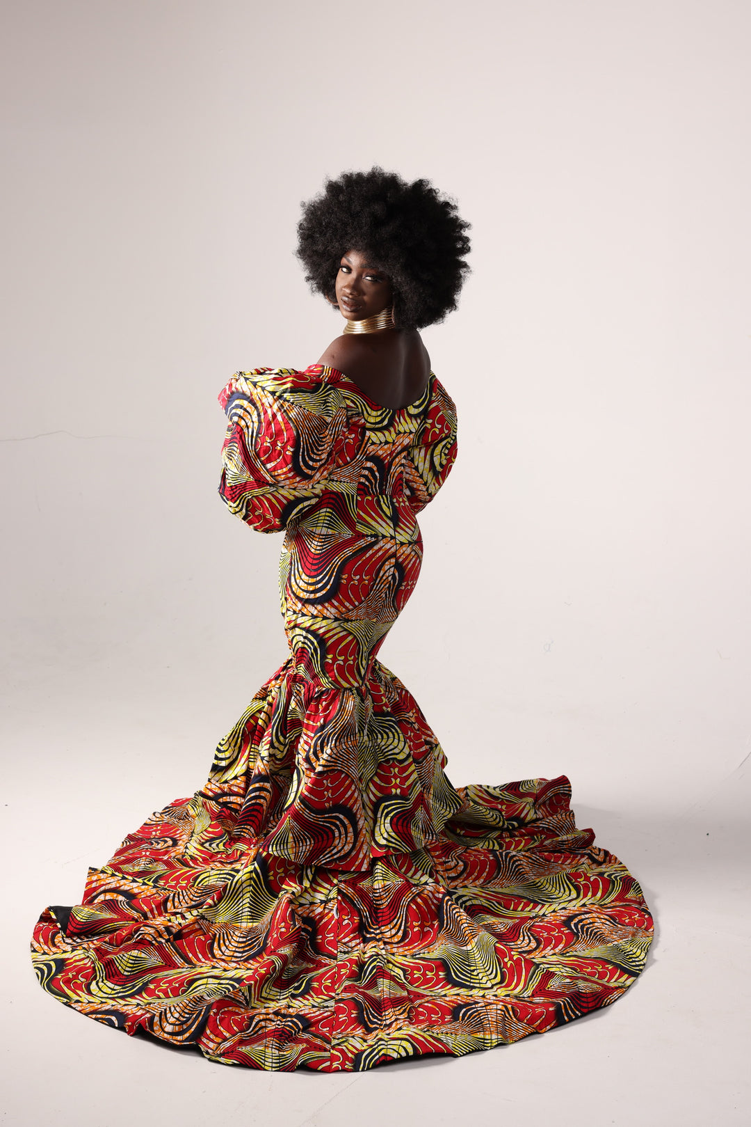 African Print Prom/Wedding dress.