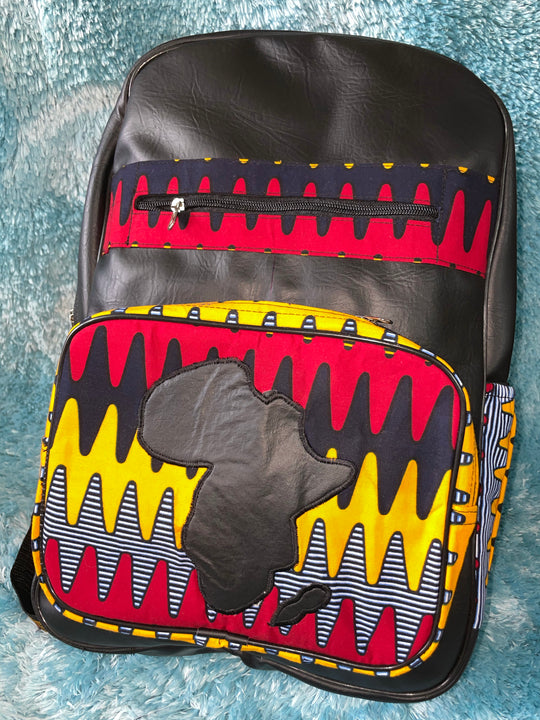 Large African print backpack🔥