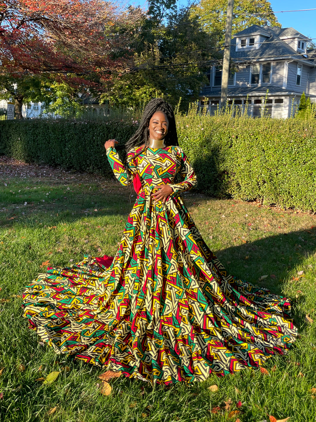 African print maxi dress African print wedding prom dress