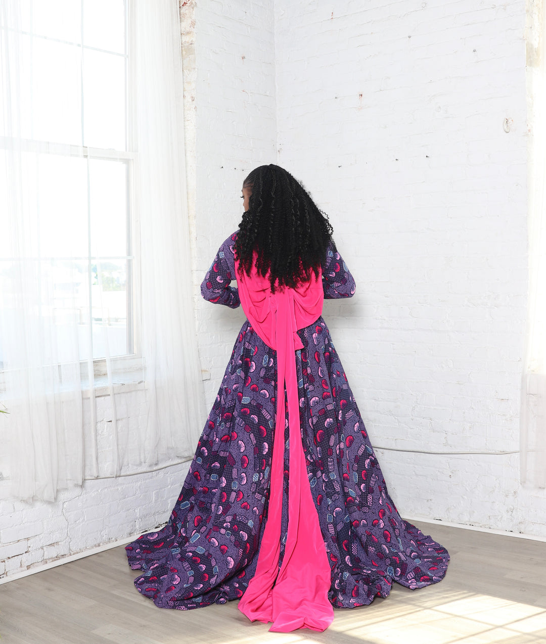 African print maxi/ball gown.