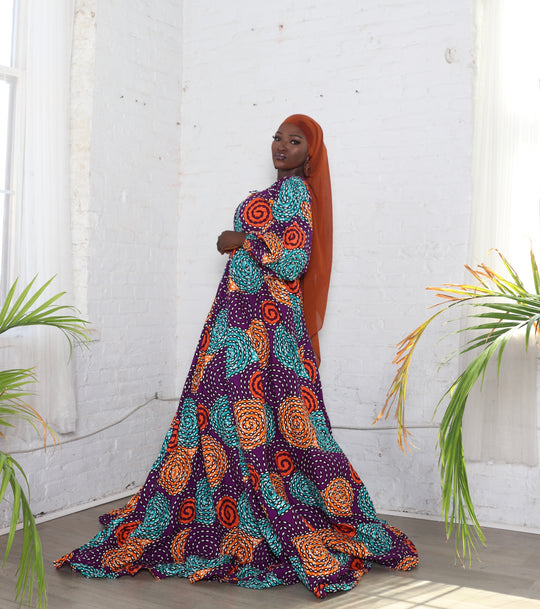 African print maxi/ball gown.💥