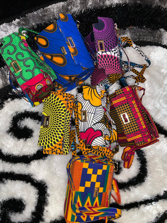 African print handmade handbags