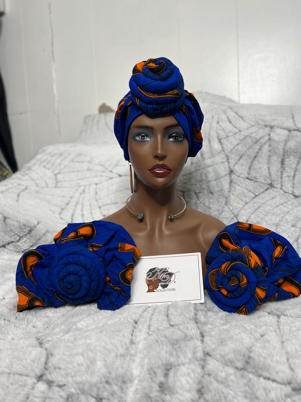 African Print Pre Tied Turban/Headwrap.