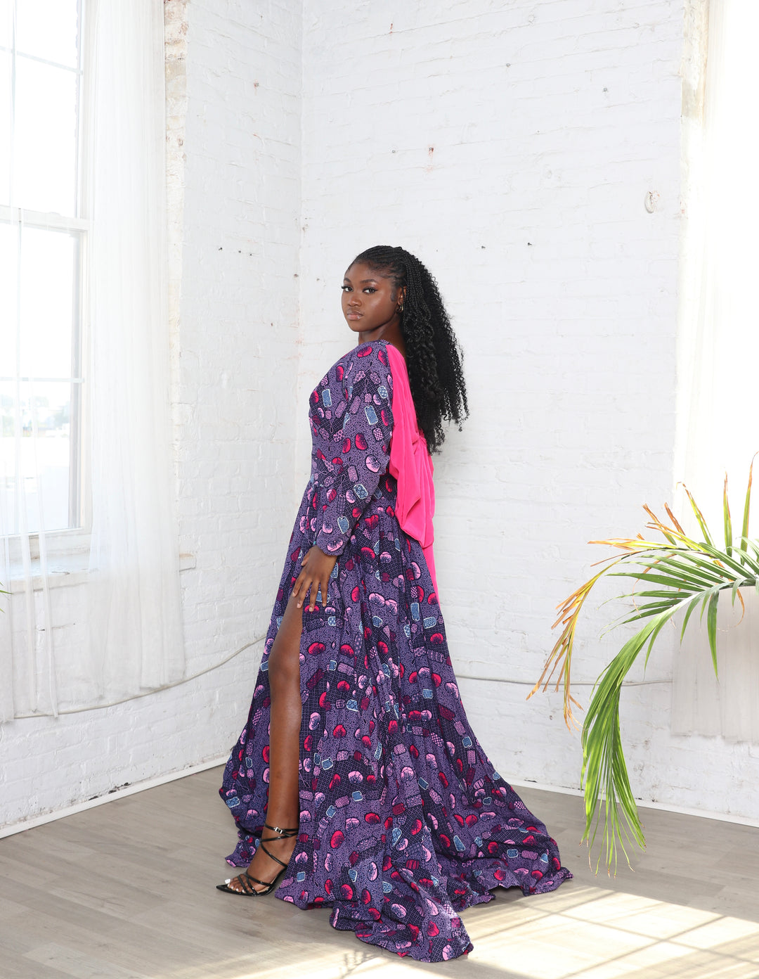 African print maxi/ball gown.