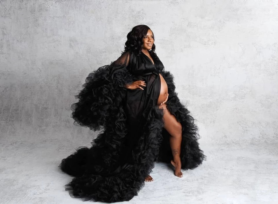 Tulle robe, Bridal robe, Maternity dresses for any photoshoot.