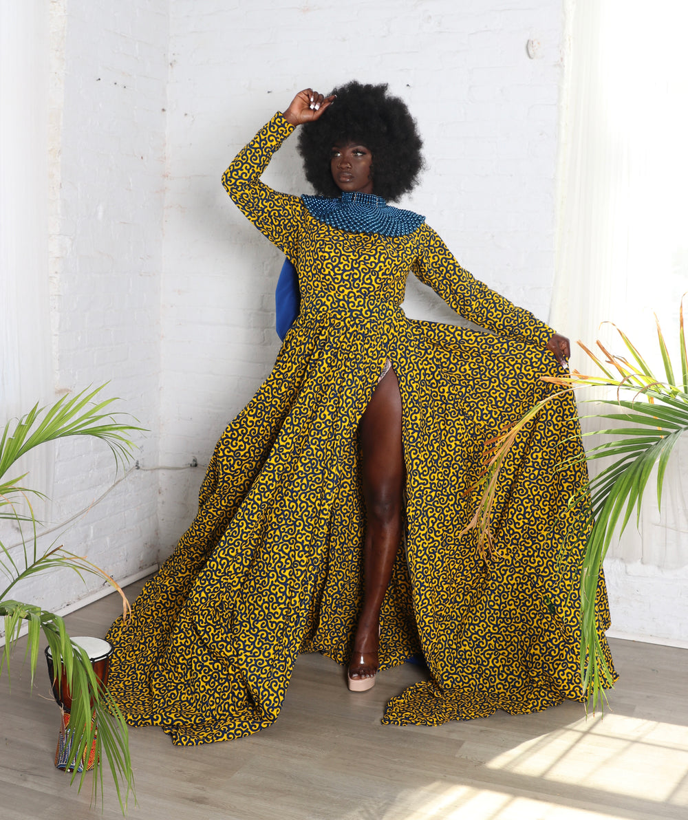 African print maxi/ball gown.💥