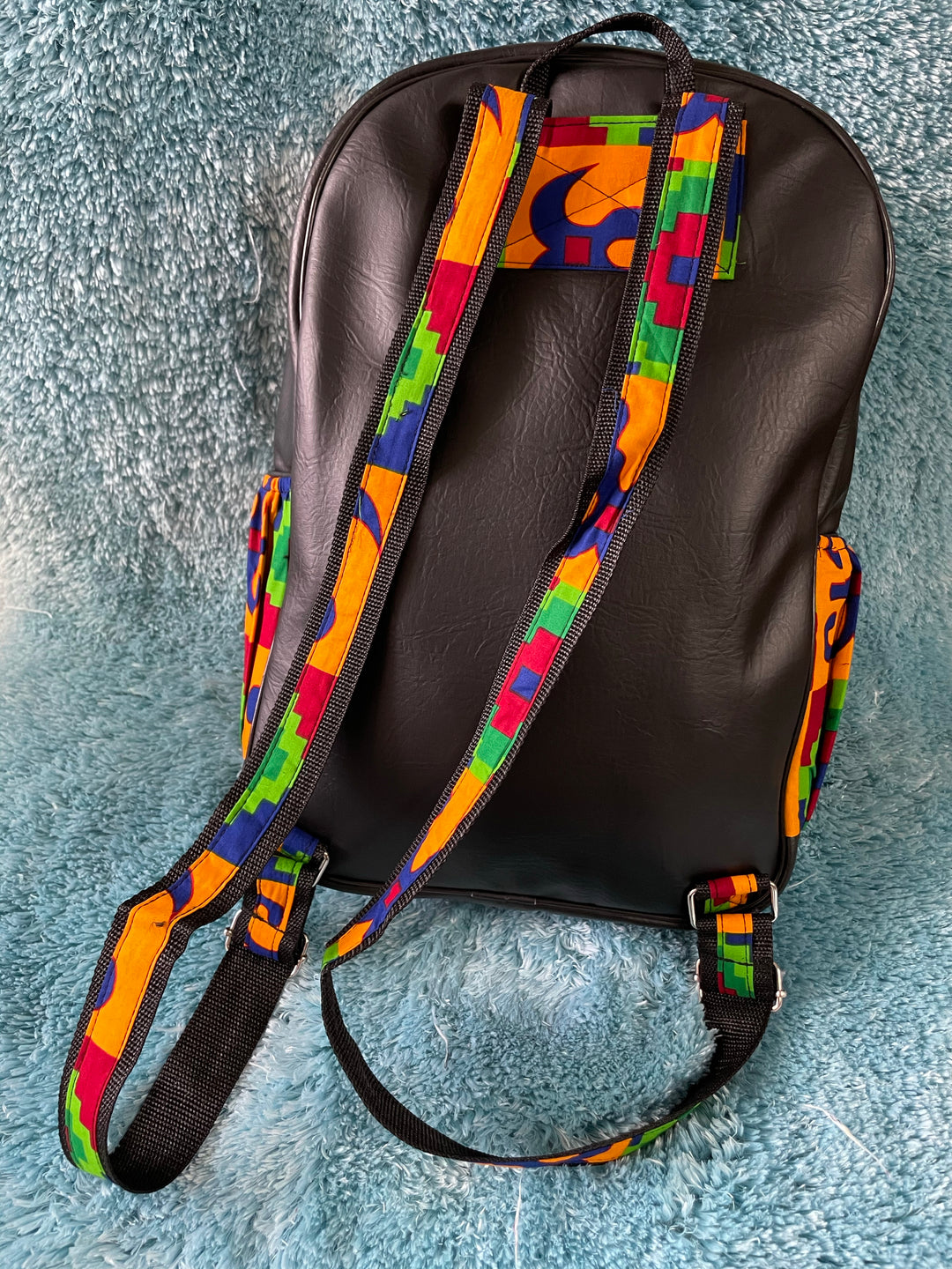 Large African print backpack backpack🔥