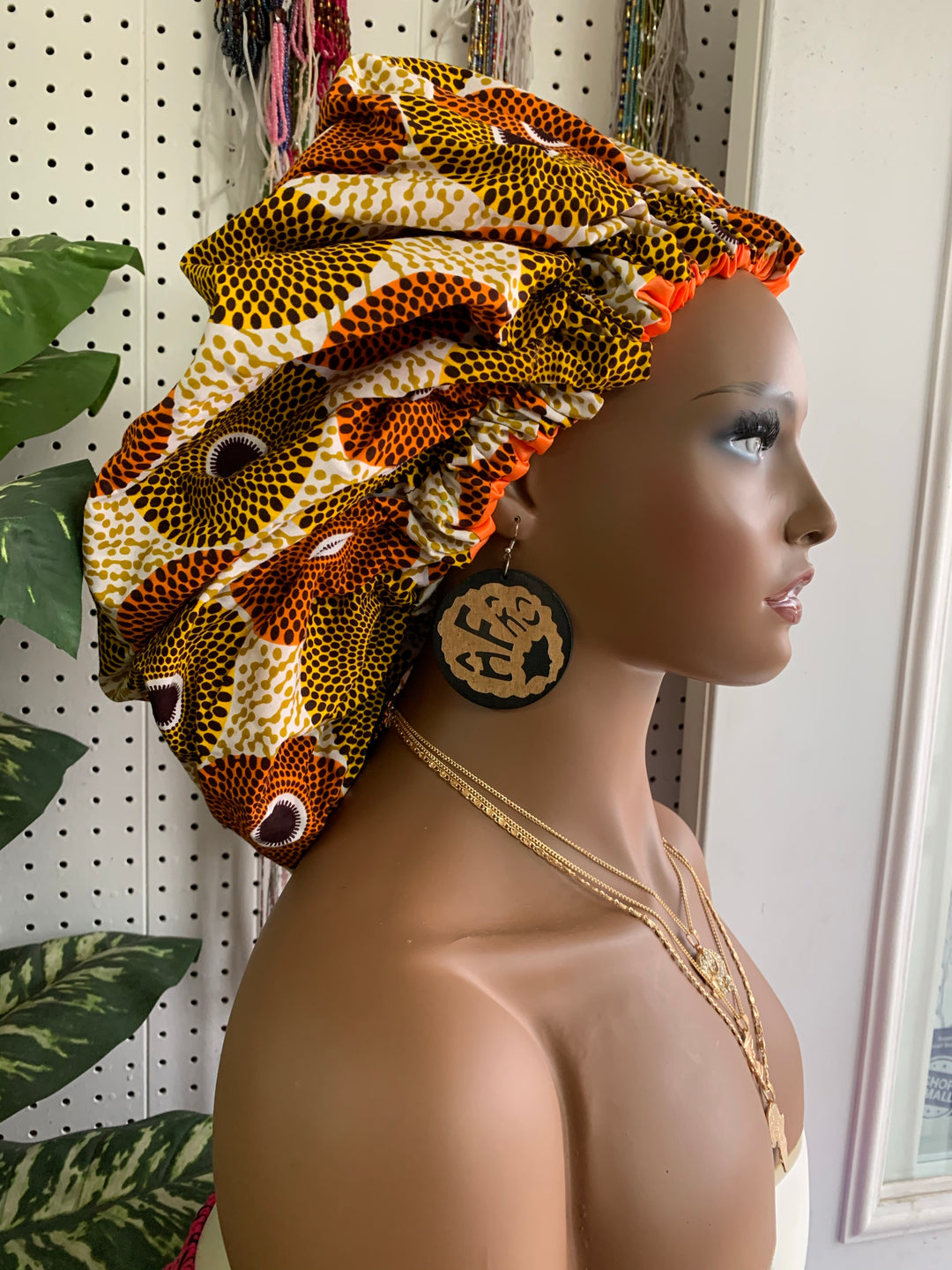 African print reversible hair bonnets - K.D.Kollections Store